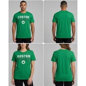 Delta Ringspun NBA Boston Celtics Graphic T-Shirt Unisex L Green Short Sleeve